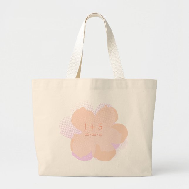 Bolsa Tote Grande Sac Fourre-tout Jumbo Popflower rose poudré (Frente)