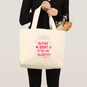 Bolsa Tote Grande Saca de compras de livros para mim