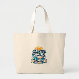Bolsa Tote Grande Saca de Praia Dias Ensolarados Ar Salgado