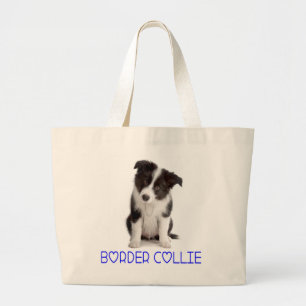 Bolsa Tote Grande Saca de Tote Cachorro Border Collie de Amor