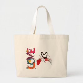 Bolsa Tote Grande Saca Love Bug