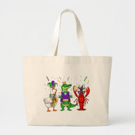 Bolsa Tote Grande Saca Mardi Gras Animais – Desfile de Carnaval Dive