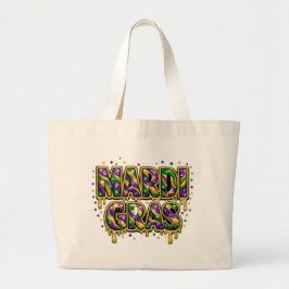 Bolsa Tote Grande Saca Tote Carnaval Mardi Gras Gotejante – Pa Carna