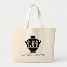 Saca Tote com Ilustração de Vaso Grego Clássico