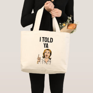 Bolsa Tote Grande Saca Tote Eu Disse