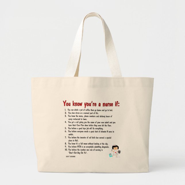 Bolsa Tote Grande Saco 2 da enfermeira (Frente)
