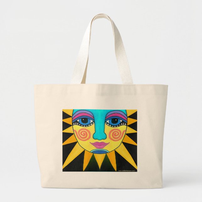 Bolsa Tote Grande Saco asteca de Sun (Frente)