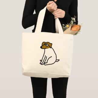 Bolsa Tote Grande Saco Cartoon Jack Russell