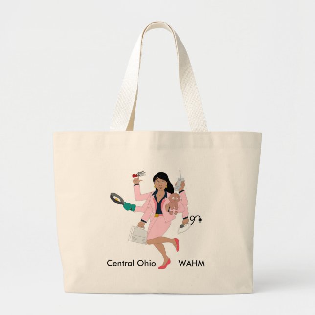 Bolsa Tote Grande Saco central do trabalho de Ohio em casa (Frente)