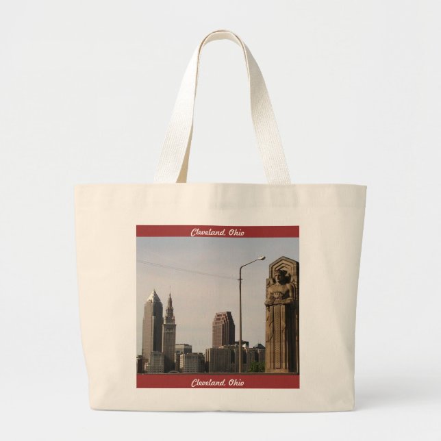 Bolsa Tote Grande Saco clássico de Cleveland OH (Frente)