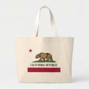 Bolsa Tote Grande Saco com a bandeira do estado de Califórnia - EUA