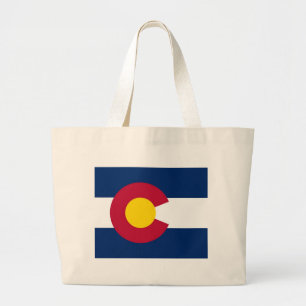 Bolsa Tote Grande Saco com a bandeira do estado de Colorado - EUA