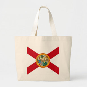 Bolsa Tote Grande Saco com a bandeira do estado de Florida - EUA