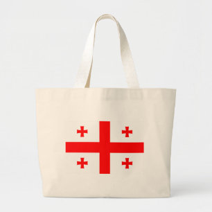Bolsa Tote Grande Saco com bandeira da Geórgia