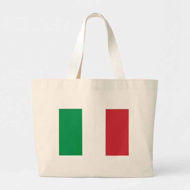 Bolsa Tote Grande Saco com bandeira da Itália (Frente)