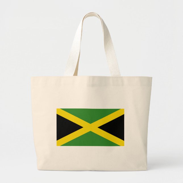 Bolsa Tote Grande Saco com bandeira da Jamaica (Frente)