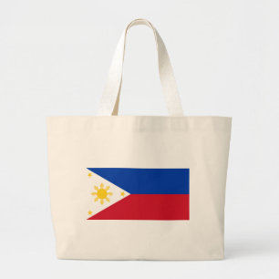 Bolsa Tote Grande Saco com bandeira das Filipinas
