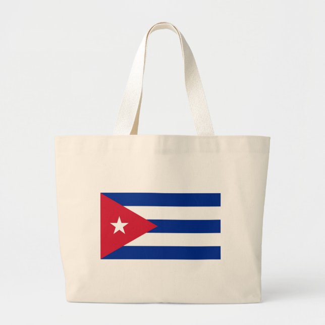 Bolsa Tote Grande Saco com bandeira de Cuba (Frente)