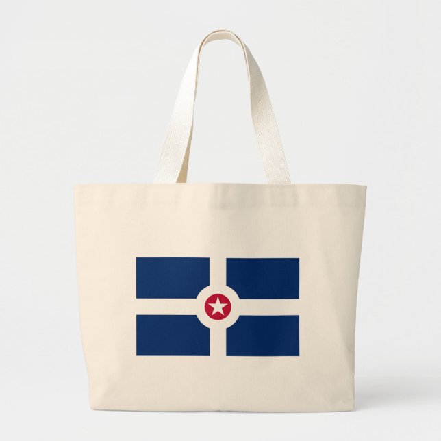 Bolsa Tote Grande Saco com bandeira de Indianápolis (Frente)