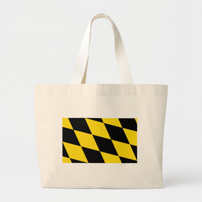 Bolsa Tote Grande Saco com bandeira de Munique, Baviera (Frente)