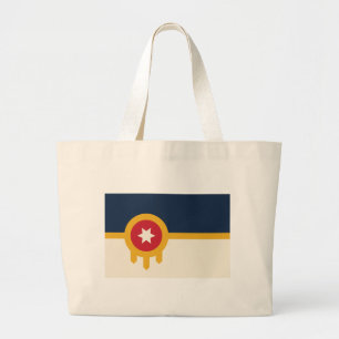 Bolsa Tote Grande Saco com Bandeira de Tulsa, Oklahoma