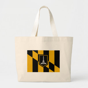Bolsa Tote Grande Saco com Bandeira do Baltimore, EUA