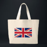 Bolsa Tote Grande Saco com bandeira do Reino Unido<br><div class="desc">Saco com bandeira do Reino Unido. Este produto é personalizável.</div>