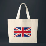 Bolsa Tote Grande Saco com bandeira do Reino Unido<br><div class="desc">Saco com bandeira do Reino Unido. Este produto é personalizável.</div>