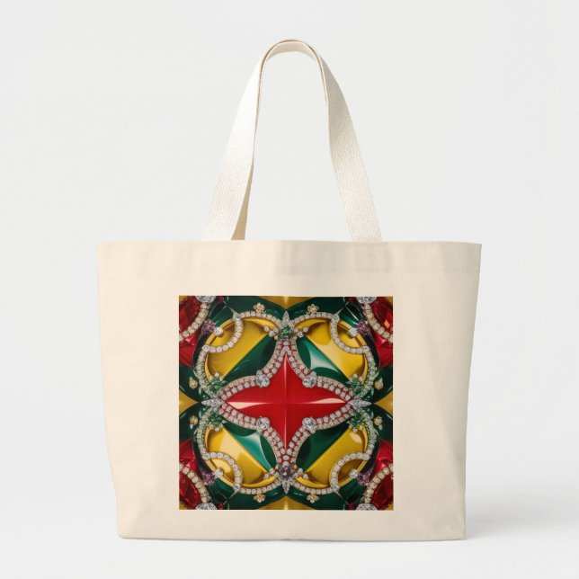 Bolsa Tote Grande Saco com Design de Cores de Los Angeles (Frente)