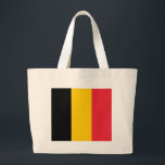 Bolsa Tote Grande Saco com pavilhão da Bélgica<br><div class="desc">Saco com bandeira da Bélgica. Este produto é personalizável.</div>