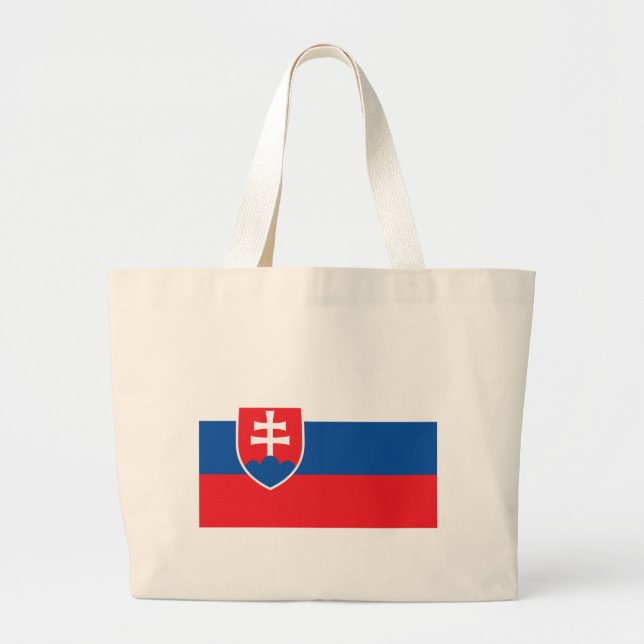 Bolsa Tote Grande Saco com pavilhão da Eslováquia (Frente)