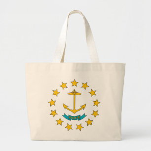 Bolsa Tote Grande Saco com pavilhão do Estado de Rhode Island - EUA