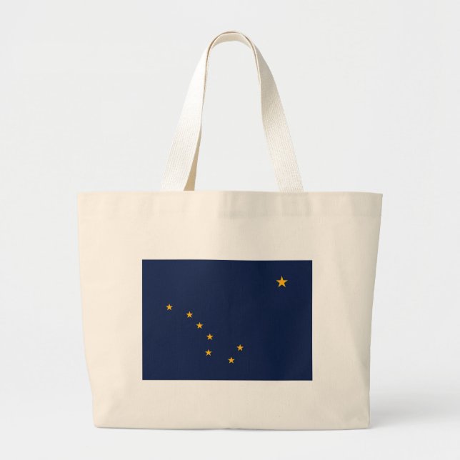 Bolsa Tote Grande Saco com pavilhão do Estado do Alasca - EUA (Frente)