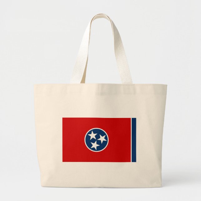 Bolsa Tote Grande Saco com pavilhão do Estado do Tennessee - EUA (Frente)