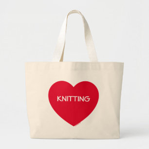 Bolsa Tote Grande Saco customizável do coração vermelho grande