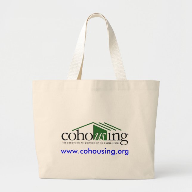 Bolsa Tote Grande Saco da associação de Cohousing (Frente)