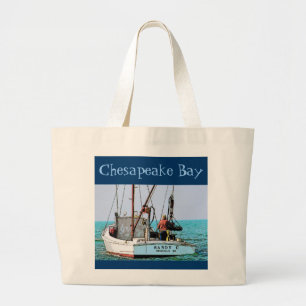 Bolsa Tote Grande Saco da baía de Chesapeake (ostra)