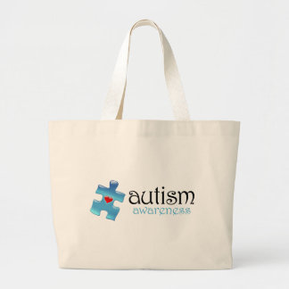 Bolsa Tote Grande Saco da consciência do autismo