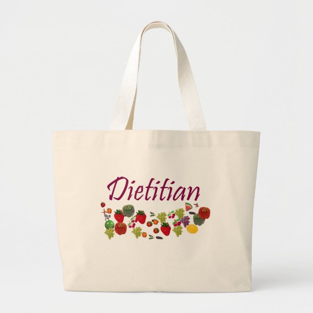 Bolsa Tote Grande Saco da dietista (Frente)