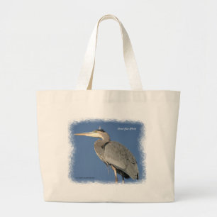 Bolsa Tote Grande Saco da garça-real de grande azul