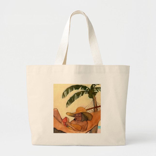 Bolsa Tote Grande Saco da leitura da praia (Frente)