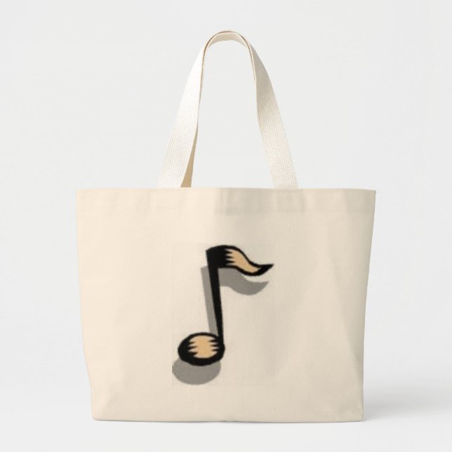 Bolsa Tote Grande Saco da nota da música (Frente)