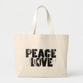 Bolsa Tote Grande saco da paz & do amor