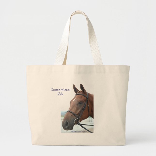 Bolsa Tote Grande Saco da regra dos cavalos (Frente)