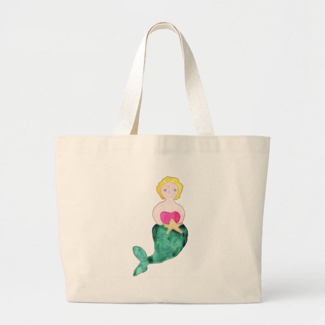 Bolsa Tote Grande Saco da sereia (Frente)