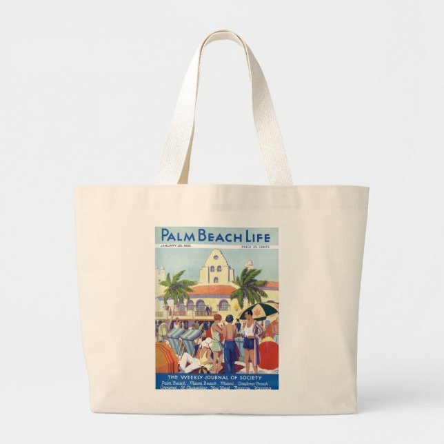 Bolsa Tote Grande Saco da vida #8 do Palm Beach (Frente)