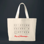 Bolsa Tote Grande Saco das bênçãos…<br><div class="desc">Um tom luz-hearted,  contra um contexto do começo da sabedoria para aqueles que procuram o conhecimento!</div>