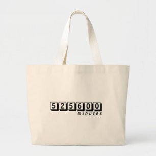 Bolsa Tote Grande Saco de 525600 minutos