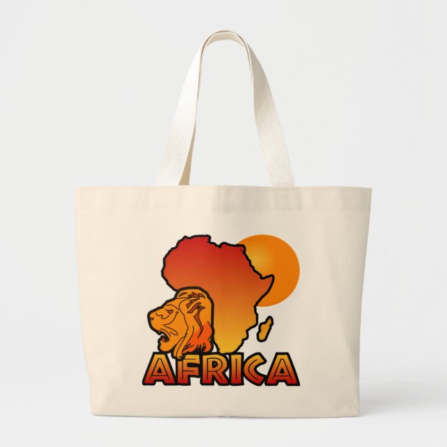 Bolsa Tote Grande Saco de África - escolha estilo e cor (Frente)