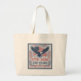 Bolsa Tote Grande Saco de Águia Patriótica América 250 Anos 1776 202